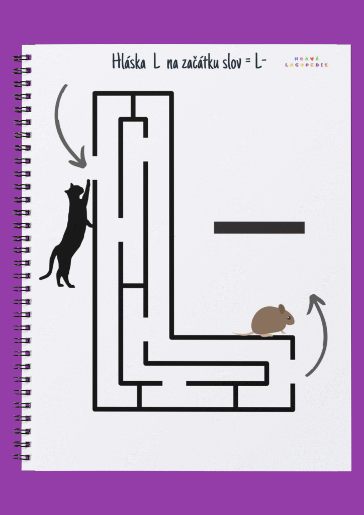Pracovní sešit L na začátku